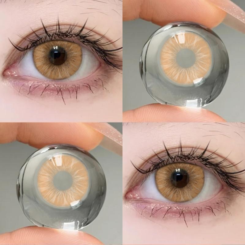 FUNSACHY 1 Pair Color Contact Lenses For Eyes Natural Gray Blue Beautiful Pupil Soft Natural Accessories Yearly Cosmetic Pupils