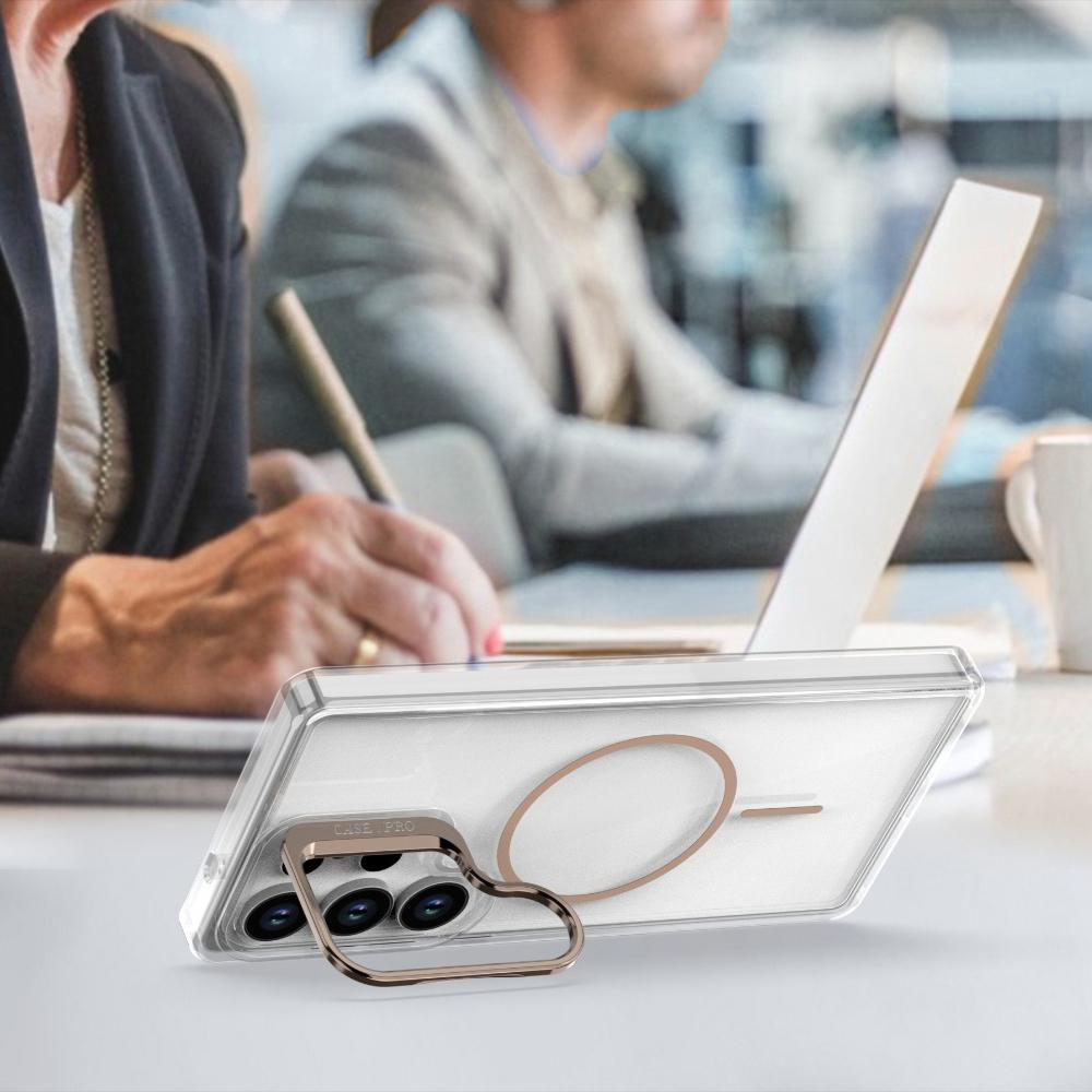 Luxus Transparent Für Magsafe Magnetischer Ständer Halter Handyhülle Für Samsung S25 Ultra S24 S23 Plus FE A06 A07 A16 A17 A26 Hülle