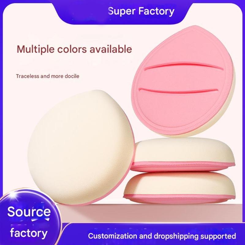 Set of 10 Powder Puff Sponge Portable Design for Natural Makeup Finish Daily Use