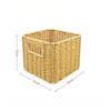 Square Storage Basket Sturdy Open-Top Box Woven for Shelf, Bedside Table