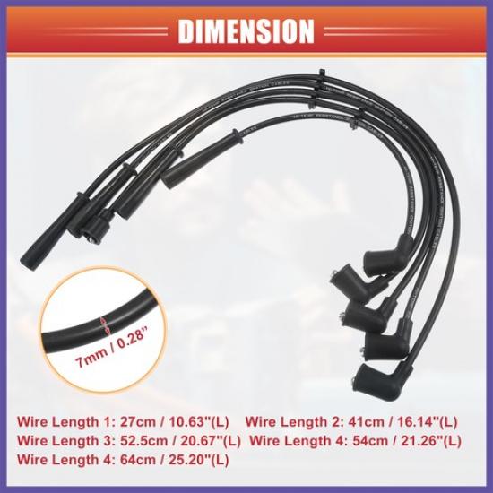 5 pcs Car Spark Plug Wire Ignition Coil Cable No8BU518140A for Mazda B2200