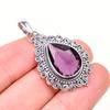Amethyst Gemstone Handmade Solid 925 Solid Sterling Silver Jewelry Anniversary Pendant For Her