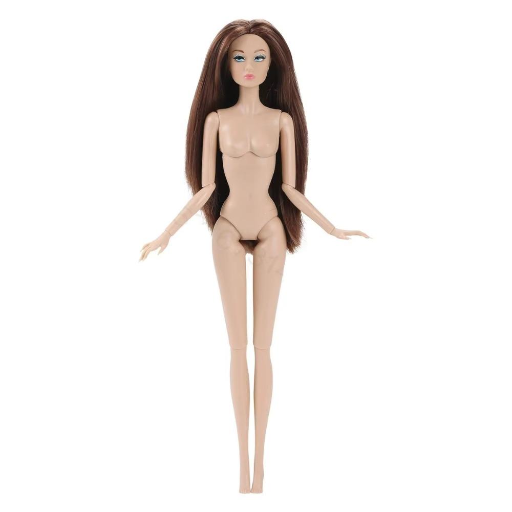 European Supermodel Nude Doll Dark Skin Action Figure Body Fashion 1/6 Doll Model  DIY Toys