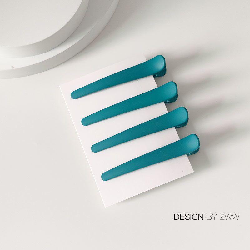 4Pcs/Set 7.8cm Barrettes Matte Solid Plastic Duckbill Hair Clips Hairpin No Trace Bangs Headwear Hair Accessories Women Girls