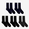 5 Pairs of Men's File Suit Socks (Solid)