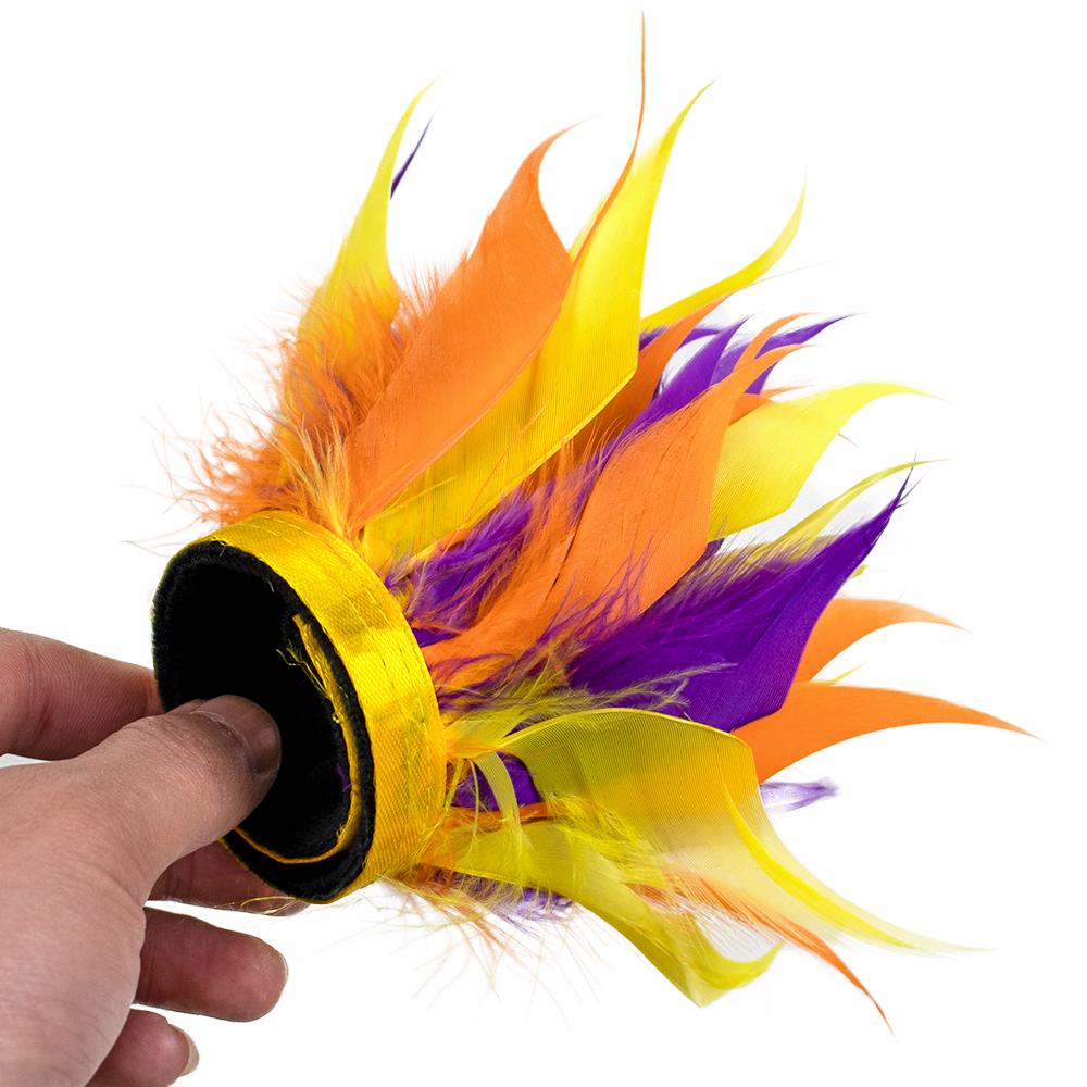 

Colorful Ladies Genuine Goose Fur Feather Slap Bracelet Cuff Sleeve Women Wrist Detachable Ostrich Feather Cuffs 1pcs