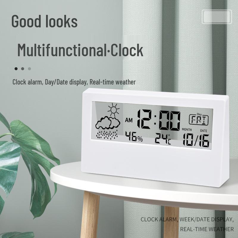 Transparent Digital Alarm Clock with Large Screen - Cute, Silent, and Perfect for Students