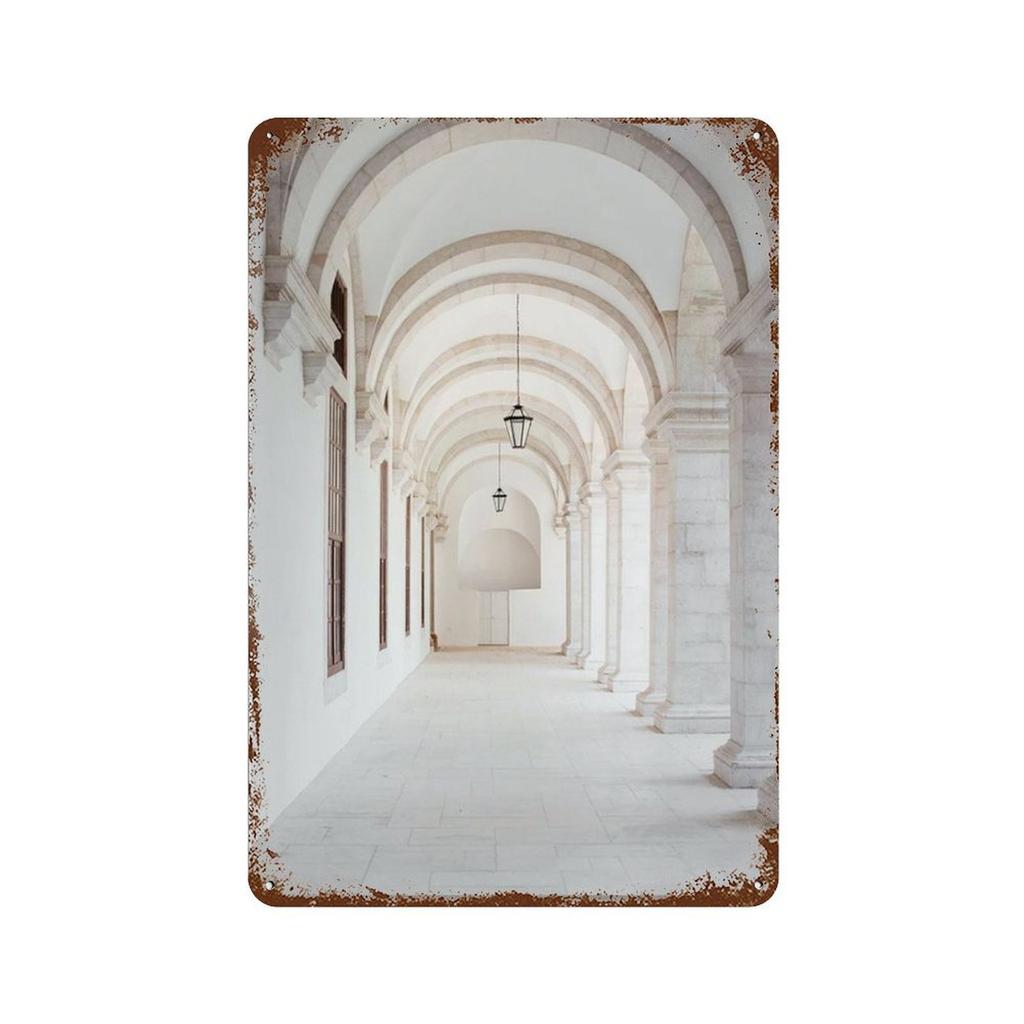 Islamische Beige Landschaft Kunst Poster Drucke Moschee Marokko Wand Metall Zeichen Böhmen Bild für Wohnzimmer Kaffee Bar