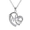 High-End Heart-Shaped Mom Necklace with Rhinestone Pendant - Perfect Mother's Day Jewelry