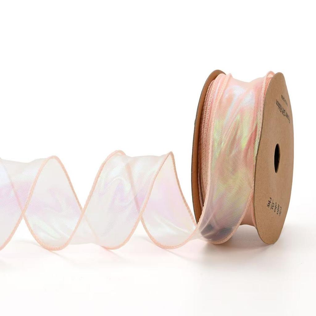 1/2/3/5roll Colorful Fish Tail Yarn Organza Ribbon Packaging Gift Box Hair Accessories Lamp Home Decoration DIY