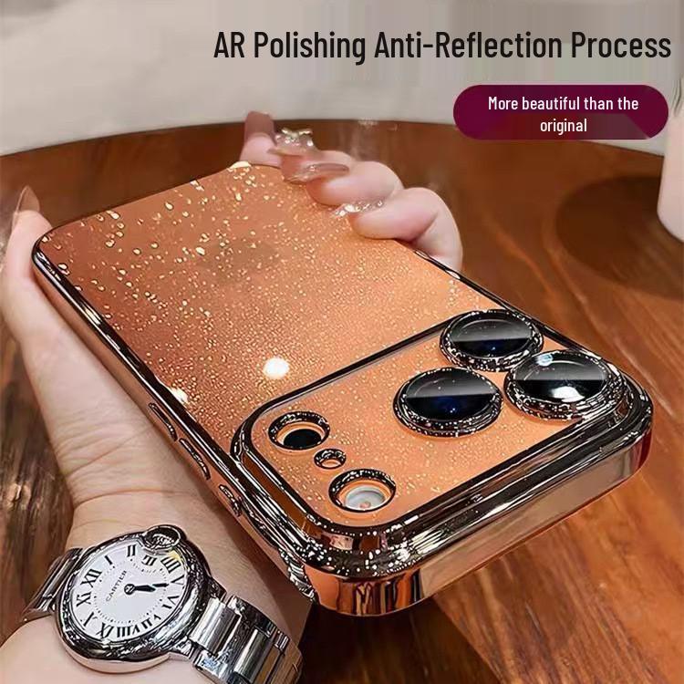 iPhone 17 Pro Max Glitter Electroplated Hard Case with Lens Film Protection