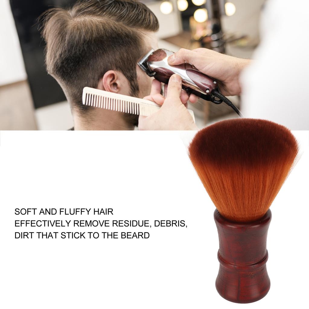 Men Beard Brush Soft Nylon Hair Wooden Handle Beard Grooming Brush for Hair Cleansing