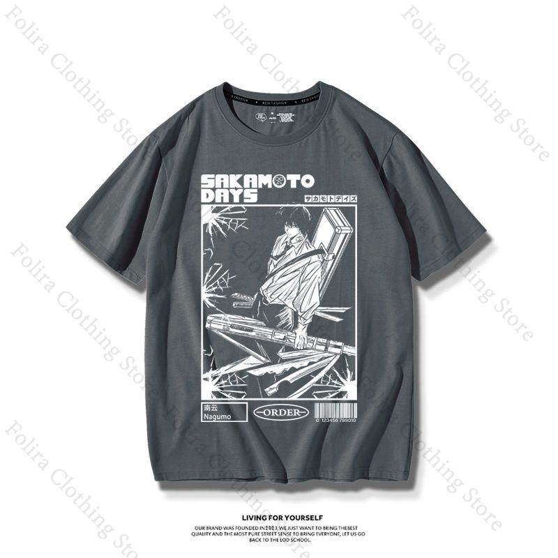 SAKAMOTO DAYS Anime Print Tshirt Unisexs Clothes Summer Tops Short Sleeve Tee Cotton T Shirts for Unisex Women Daily Clothing