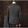 2024 Men's British Slim Plaid Three-Piece Suit: Trendy Autumn/Winter Fashion