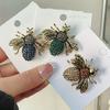 SKEDS Classic Men Women Bee Colored Crytal Luxury Brooches Pins Vintage Unisex Suit Clothing Badges Accessories
