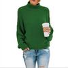 Womens High Neck Knit Sweater Loose Fit Solid Color Oversized Office Casual Winter Pullover