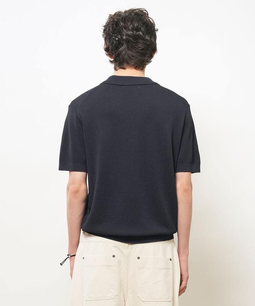 GENERALIDEA Man Temperature Cut Cool Button Collar Half Knit [Dark Navy] / Gf2Mkp013