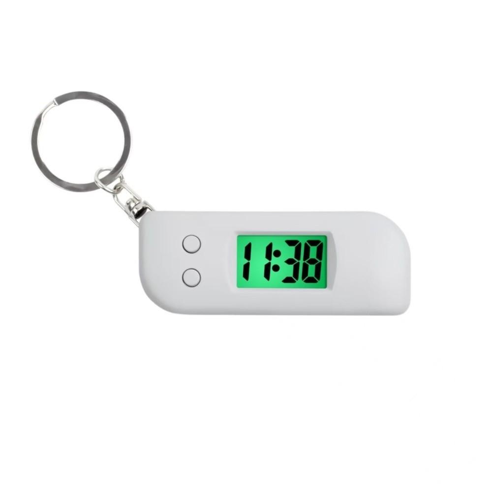 LED Display Mini Digital Clock Keychain Luminous Luminous Key Ring Watch Backpack Accessory