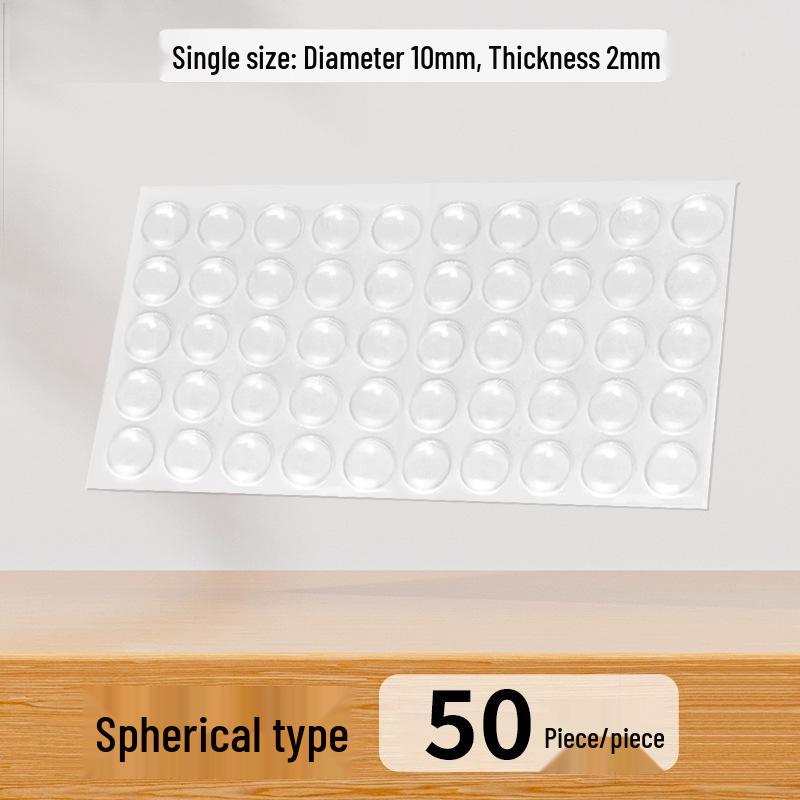 Self-Adhesive Silicone Anti-Collision Beads: Transparent Door Handle & Toilet Lid Shock Absorbers
