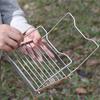 Portable Folding Stainless Steel BBQ Grill Stand with Griddle Kettle Holder
