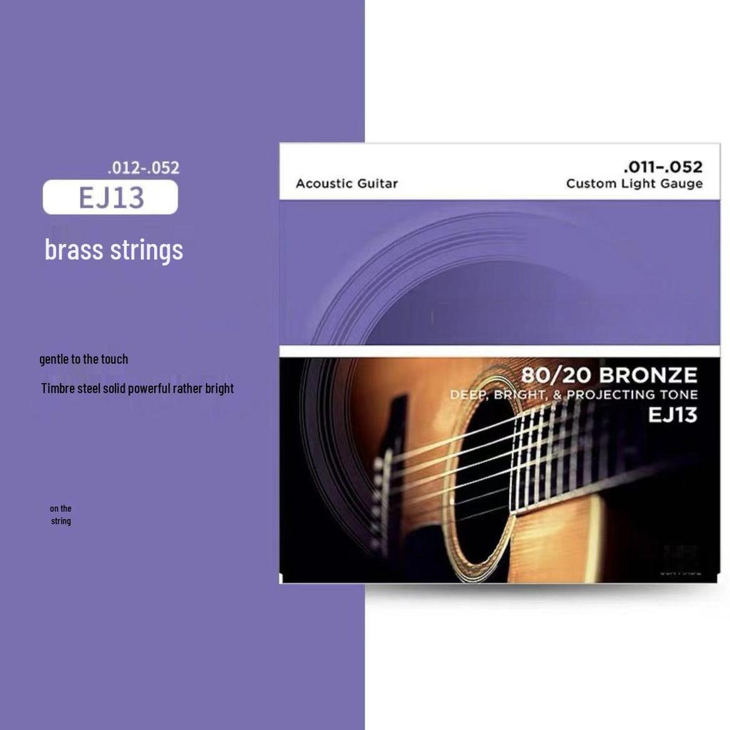 Acoustic & Electric Guitar Strings: DDLO Folk, EZ Brass, EJ Phosphor Bronze, EXL Electric.