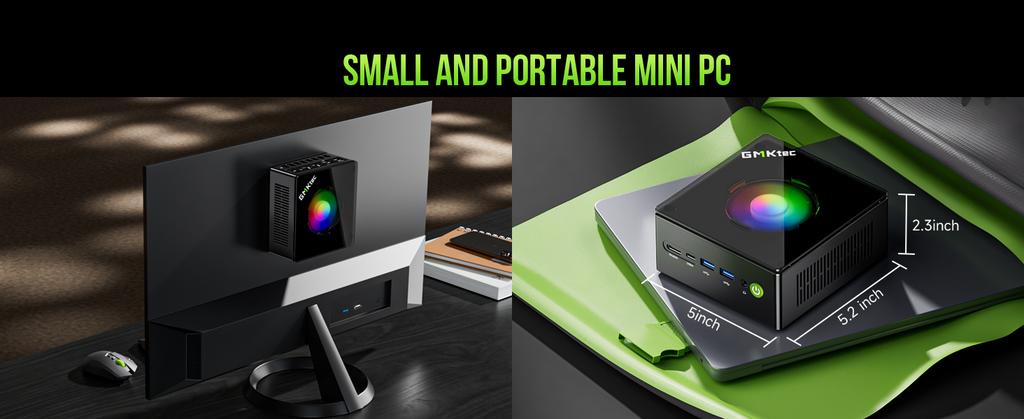 GMKtec K11 Nucbox AMD R9 8945HS Mini PC DDR5 5600MHz SSD PCIe4.0 Win11 Pro Displej pro čtyři monitory OCulink Stolní herní počítač