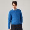 Men's 100% Wool Round Neck Thick Knit Sweater
