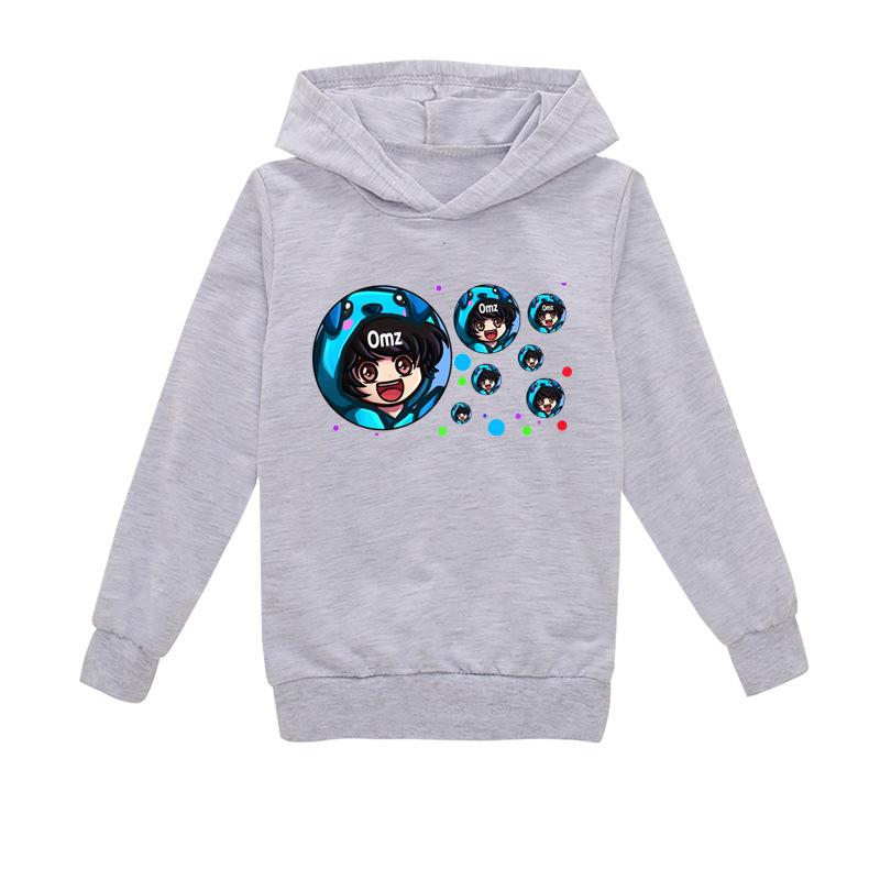 

2025 New Fashionable and Versatile Omz Printed Hoodie for Children, Casual Set for Boys and Girls, Top for Spring and Autumn 160