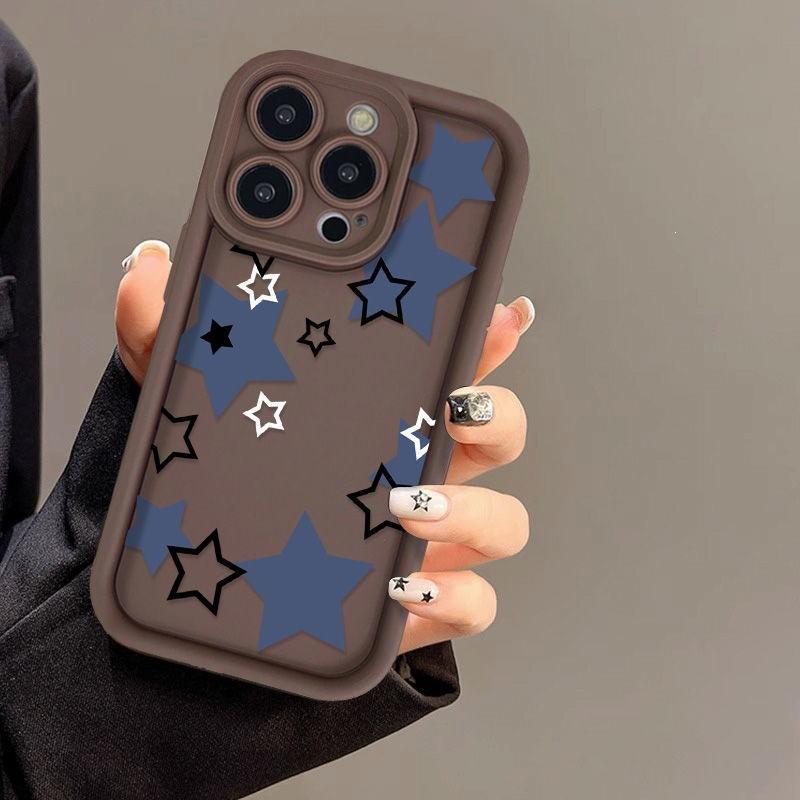 Blue and Black Stars for iPhone16ProMax Mobile Phone Case 14 Apple 13 Matte 12/15 Premium 11 Factory