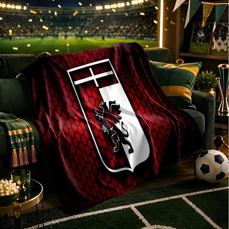 Löwen Schild Genua Decken Flanelldecken Plüsch für Sofa Bett Geschenke für Männer Frauen Reise Picknickdecke Weihnachts-Fan-Geschenke