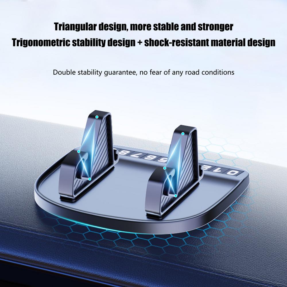 Car Cell Phone Mount Adhesive Dashboard Temporary Parking Card Auto Phone Number Card Cell Phone Mount For 6-18mm Thickness Cell