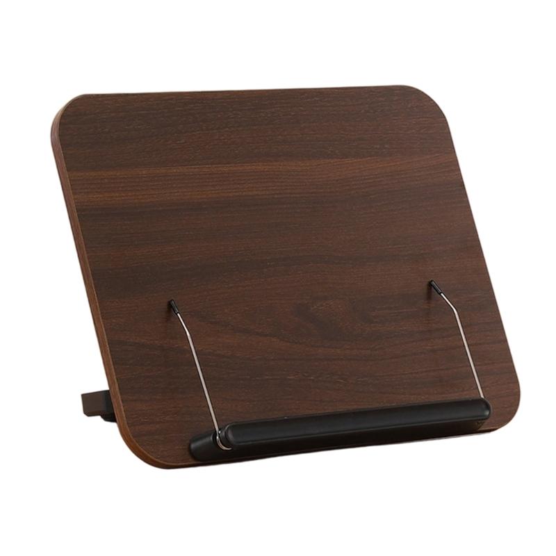 Solid Wood Book Stand Adjustable With Safety Features Foldable Ergonomic For Secure Reading Cooking And Study