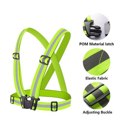 Outdoor Bicycle Reflective Belt Elastic Vest Night Running Cycling Reflective Stripe  Adjustable Vest Riding Equipment