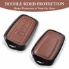 for Toyota Key Fob Cover with Keychain,  Aluminum Alloy and Leather Protection Key Case for 2018- Camry RAV4 Highlander Avalon C-HR Prius Corolla