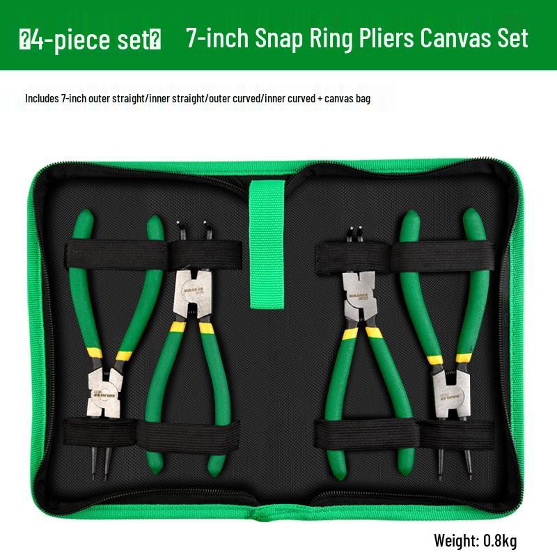 Multifunctional Yellow Retaining Ring Pliers Set: Internal & External Circlip and Spring Pliers