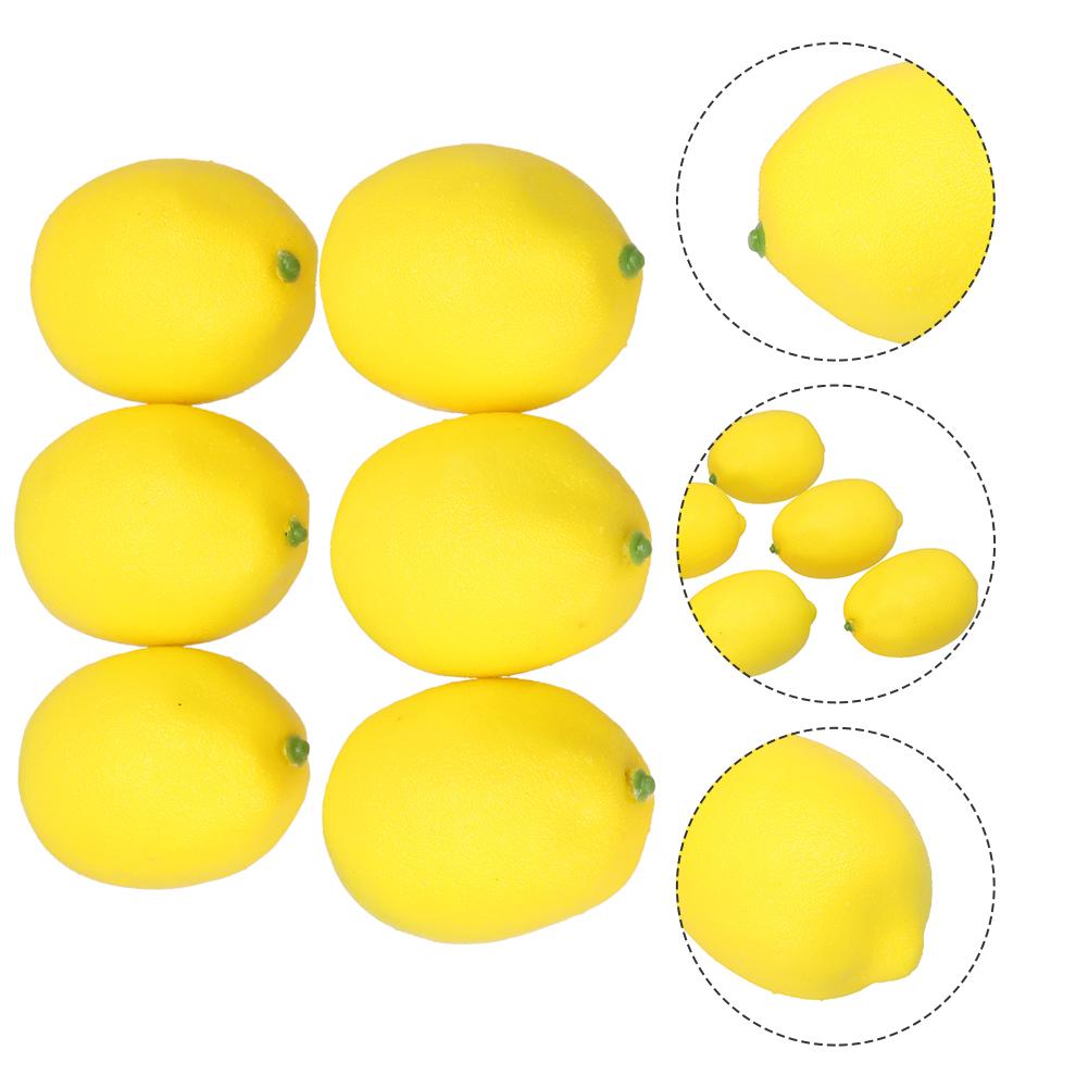 5.5cm * 7.8cm Artificial Lemons Artificial Fake Fruit Foam