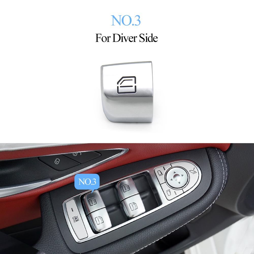 W205 W253 Car Window Switch Repair Button Caps Cover Trim For Mercedes Benz C GLC E S Class W213 W222 C200 C350 2059056811Switches Seat 3