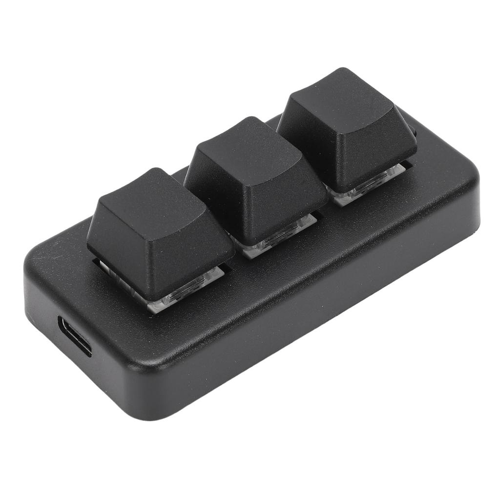 USB Wired 3 Key Keyboard Customize Programmable 3 Key Mechanical Keypad for PC Video Game