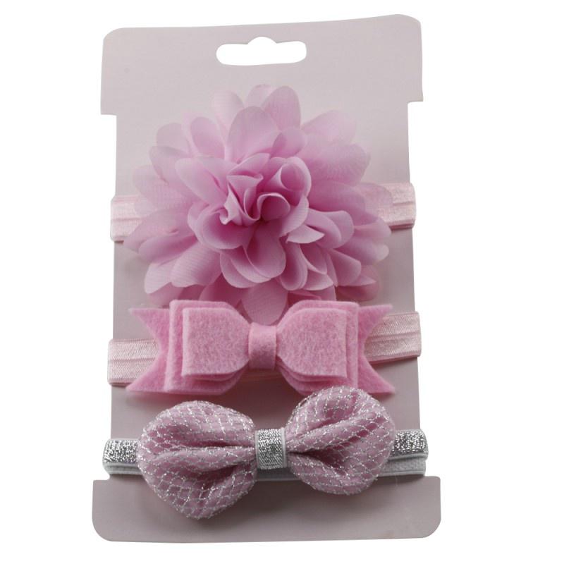 3pcs Elastic Princess Headbands Children Skinny Stretchy Bowknot Elastic Hair Band