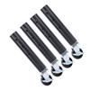 4PCS Furniture Legs with Caster Wheels Heavy Duty Carbon Steel Table Leg Extender Riser for Cabinet Sofa Bed Couch Coffee Table