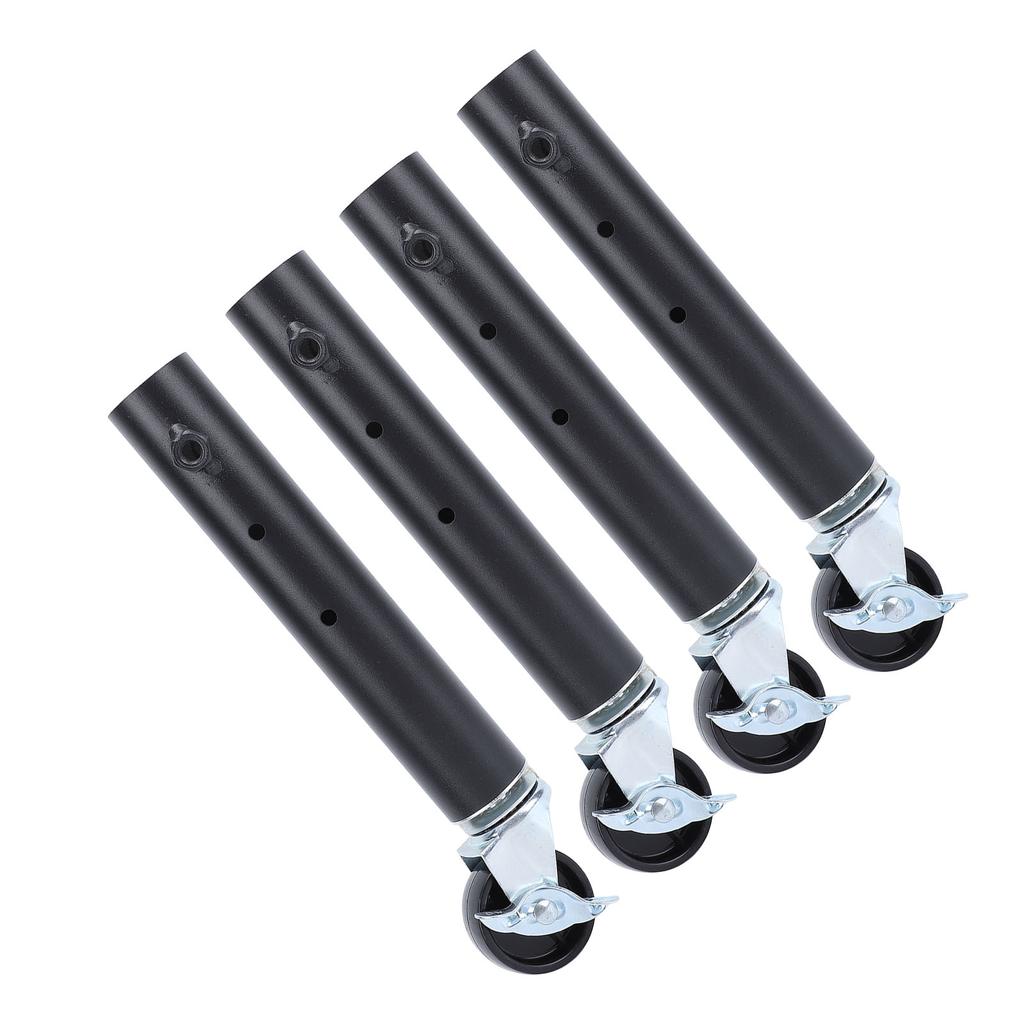 4PCS Furniture Legs with Caster Wheels Heavy Duty Carbon Steel Table Leg Extender Riser for Cabinet Sofa Bed Couch Coffee Table