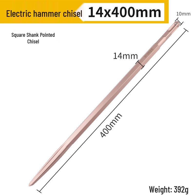 Electric Hammer Impact Drill Set: Square & Round Shank, Pointed & Flat Chisel, Pick Head, Shovel, U-Shaped Chisel, Slotting Drill for Concrete
