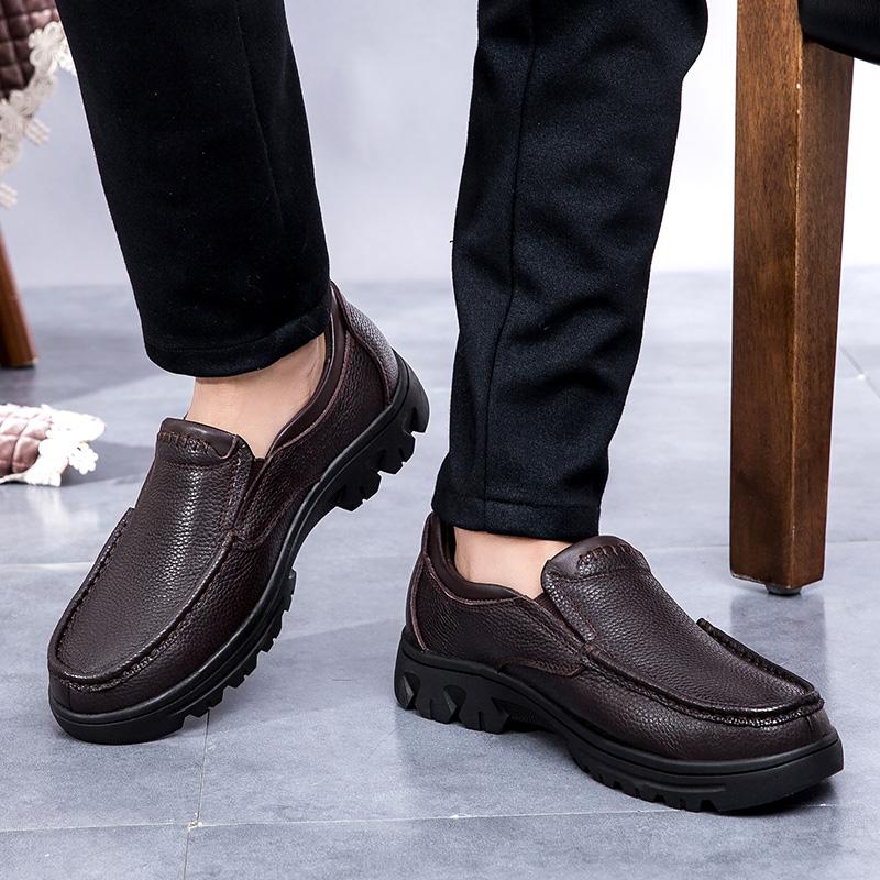 Fashion 2025 Fashion Trend Leather Mens Loafers Handmade Business Shoes Male Treking Footwear Vintage Leisure Walk Casual Mens Shoes