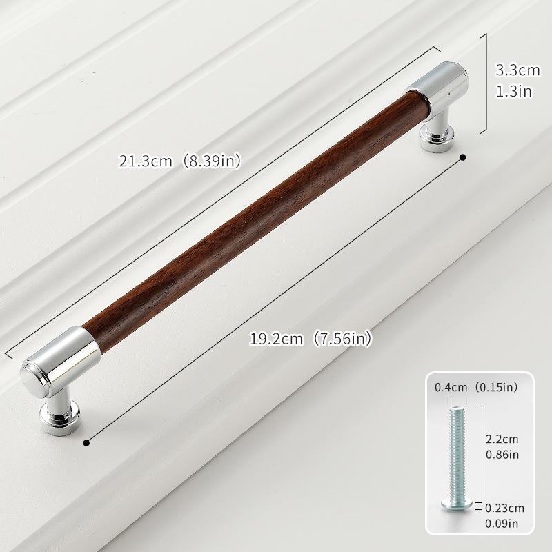 New Style Black Walnut Solid Wood Handle for Cabinets, Drawers, or Wardrobes