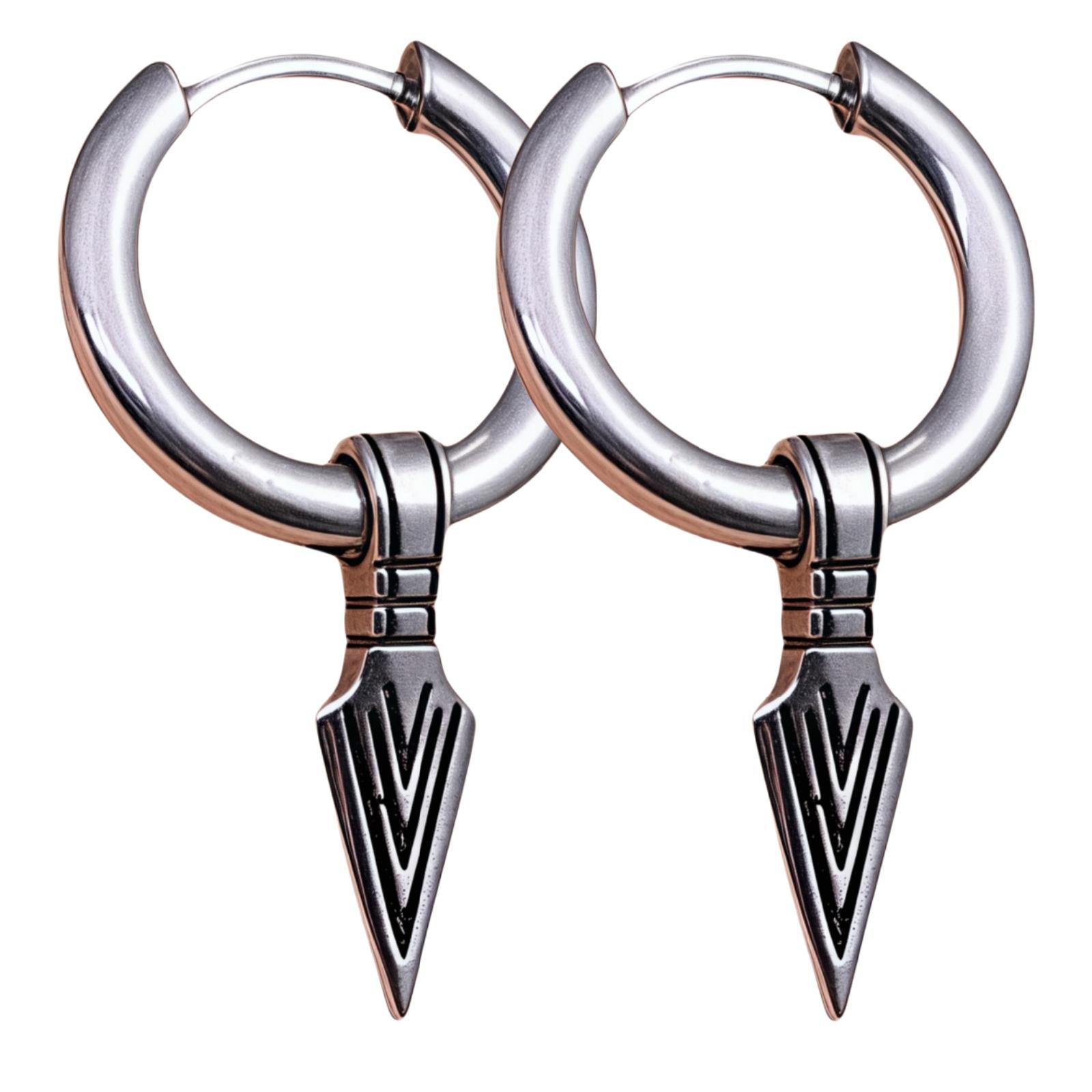 

1 Pair Statement Vintage Spike Arrow Stainless Steel Small Hoop Piercing Earring for Man Woman Teens Jewelry 2026 Trend Gift New
