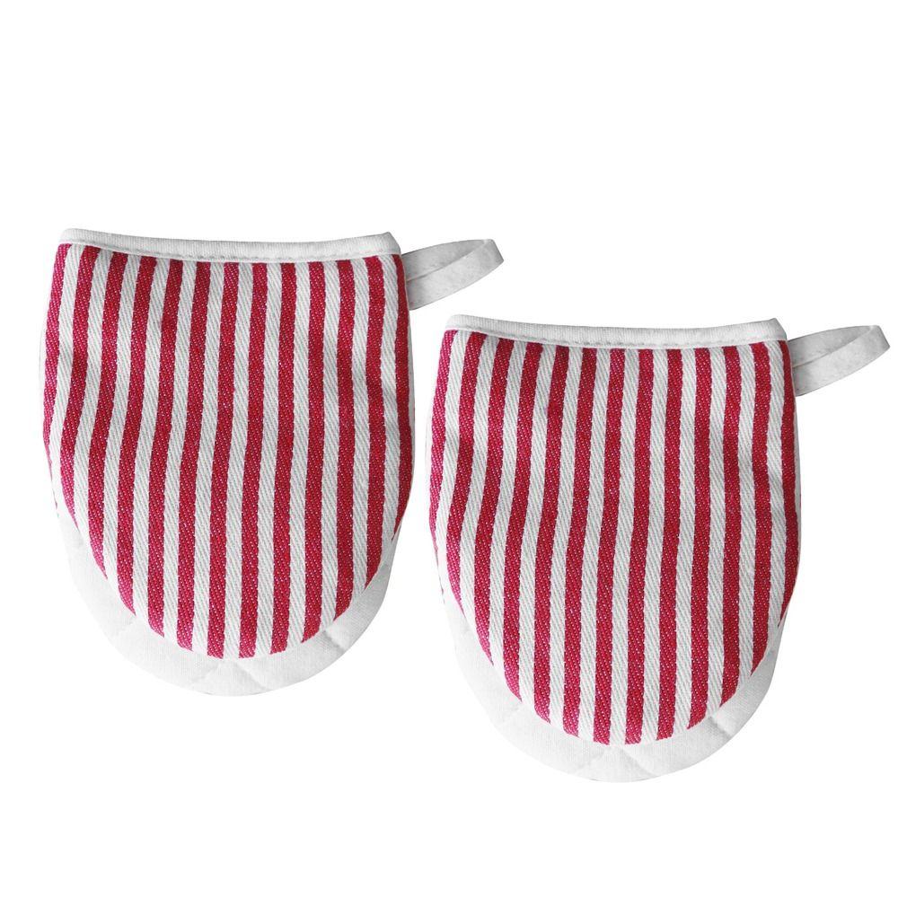 2PCS Cotton Filling Kitchen Oven Glove Heat Resistant Baking Glove Microwave Oven Mitt Lid Handling
