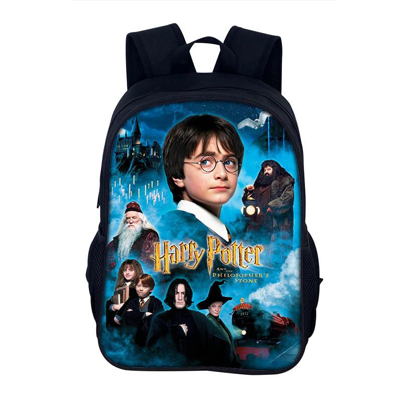 Harry Potter Student Backpack Nylon School Bag With Padded Laptop Compartment For Boys And Girls