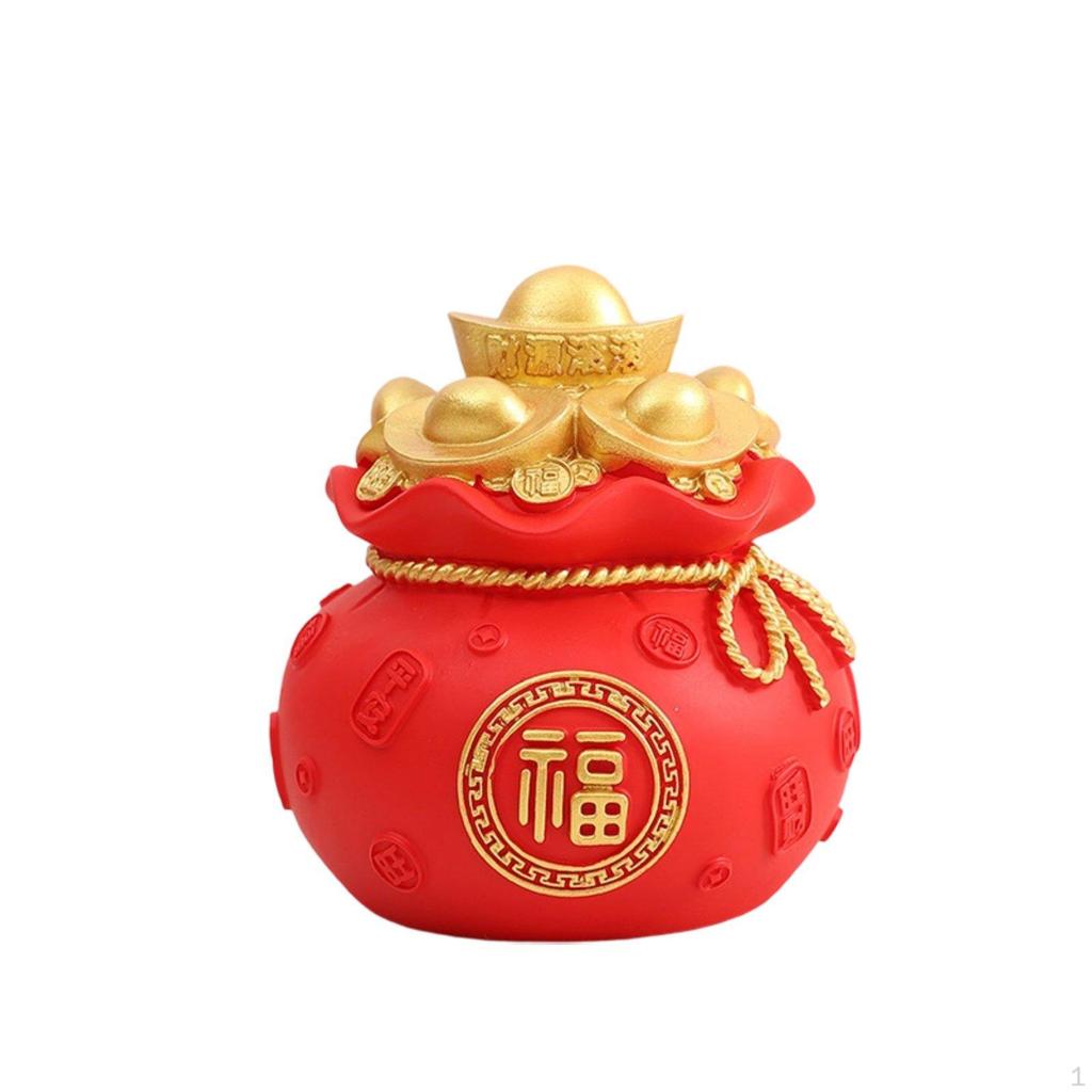Wealth Ingot Ornament Business Opening Gift Fortune Bag Money Box Prosperity Symbol Chinese