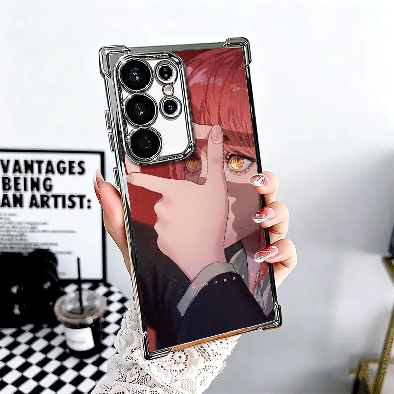 Anime Character Makima CSM Soft Phone Case For Samsung Galaxy S26 Ultra S25 Edge S24 FE S23 Plus S22 S21 + S20 Plating Anti-Fall