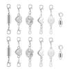 12Pcs Double Head Lobster Magnetic Bracelet Extender Gold/Silver Lobster Clasps  Bracelet